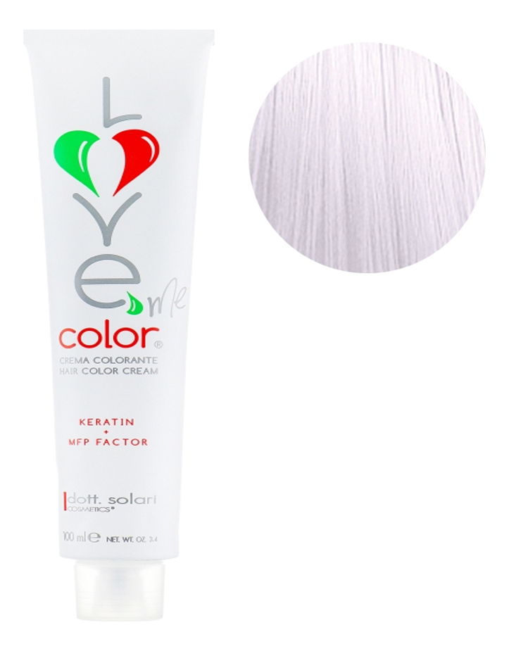 

Крем-краска для волос Love Me Color Cream 100мл: 12.22 Жемчужно-пепельный ультра блонд, Крем-краска для волос Love Me Color Cream 100мл