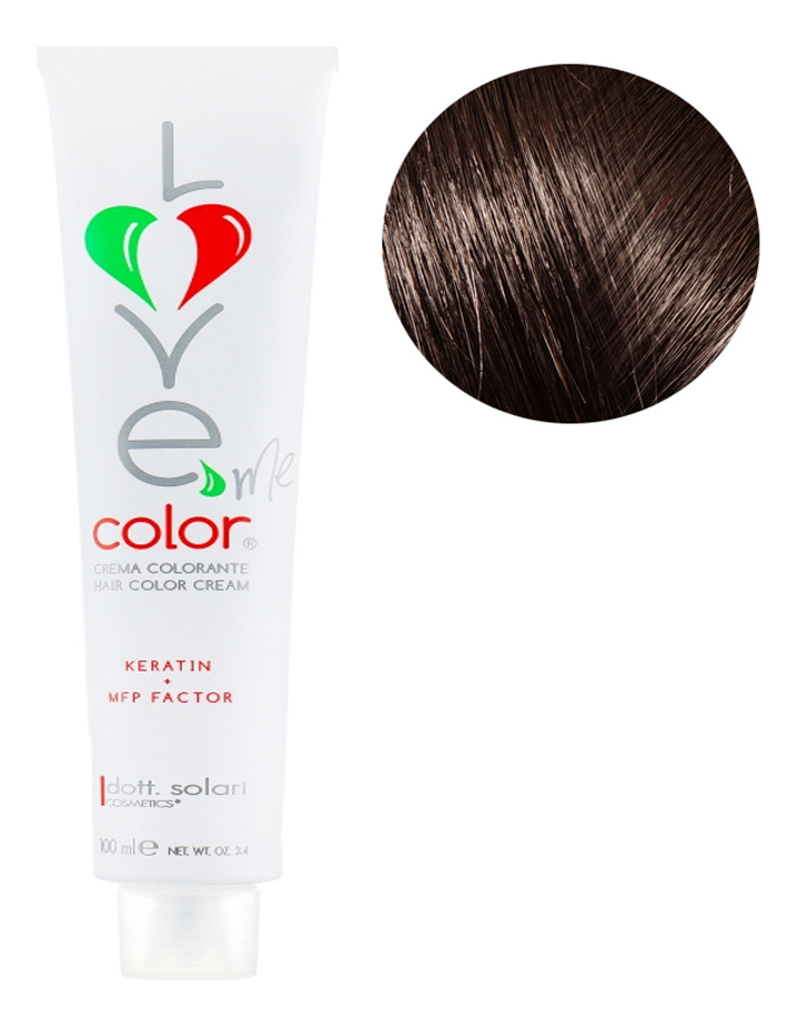 

Крем-краска для волос Love Me Color Cream 100мл: 4.0 Каштановый, Крем-краска для волос Love Me Color Cream 100мл