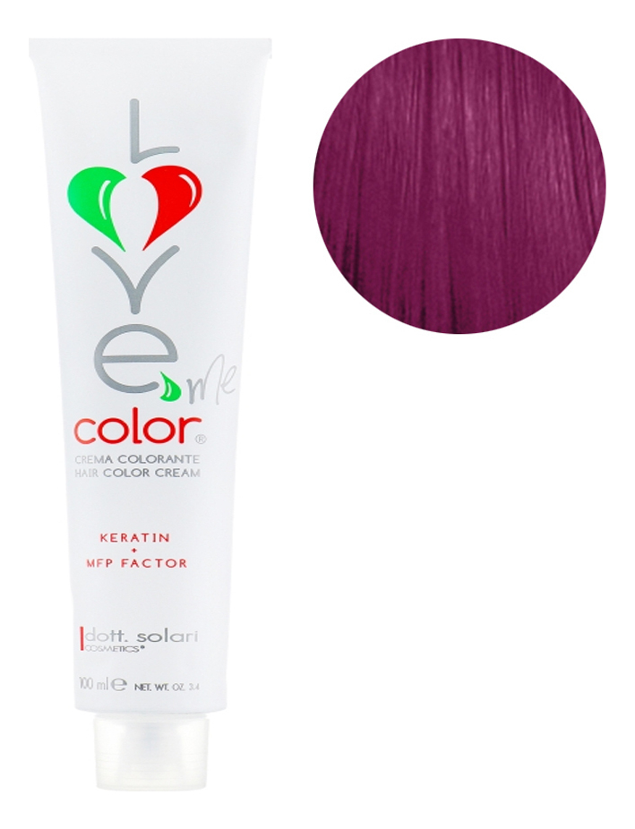 

Крем-краска для волос Love Me Color Cream 100мл: 4.22 Фиолетовый каштан, Крем-краска для волос Love Me Color Cream 100мл