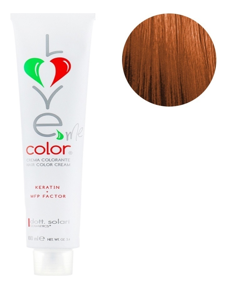 

Крем-краска для волос Love Me Color Cream 100мл: 5.4 Светло-каштановый медный, Крем-краска для волос Love Me Color Cream 100мл