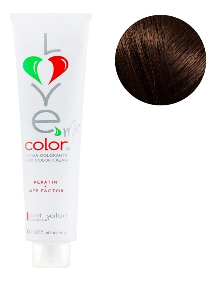 

Крем-краска для волос Love Me Color Cream 100мл: 5.7 Светло-каштановый шоколад, Крем-краска для волос Love Me Color Cream 100мл