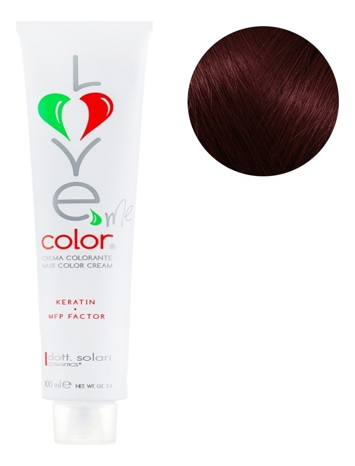 

Крем-краска для волос Love Me Color Cream 100мл: 6.5 Темно-русый махагон, Крем-краска для волос Love Me Color Cream 100мл