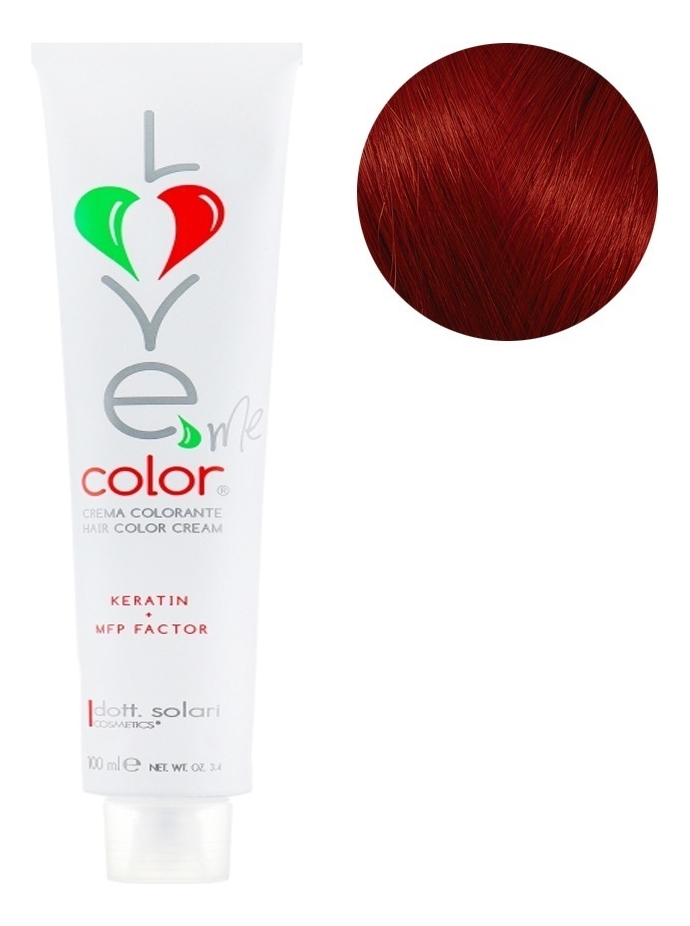

Крем-краска для волос Love Me Color Cream 100мл: 7.66 Русый красный интенсивный, Крем-краска для волос Love Me Color Cream 100мл