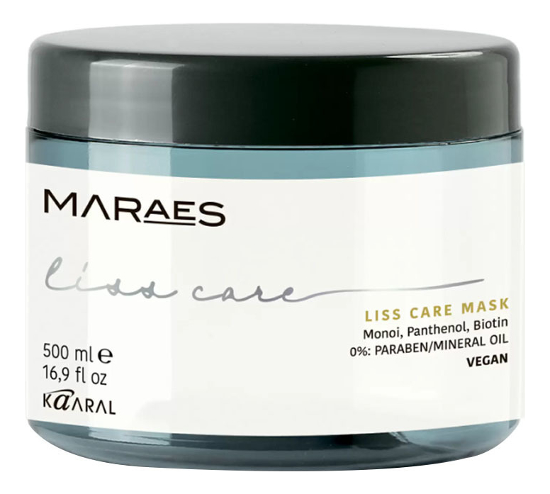 Разглаживающая маска для прямых волос Maraes Liss Care Mask 500мл набор для волос maraes liss care разглаживающий шампунь 250мл разглаживающая маска 500мл восстанавливающий флюид 150мл