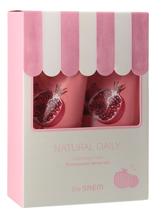 The Saem Пенка для умывания с экстрактом граната Natural Daily Cleansing Foam Pomegranate 2*150мл