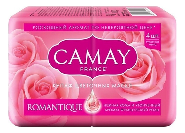 

Туалетное мыло Romantique: Мыло 4*75г, Туалетное мыло Romantique