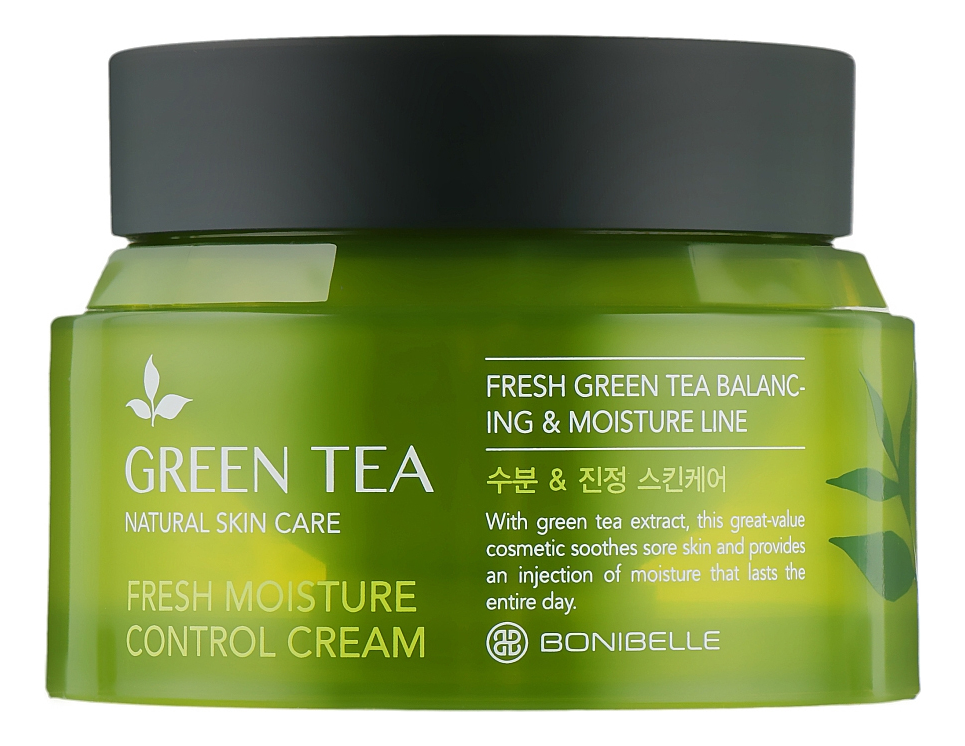 Увлажняющий крем для лица с экстрактом зеленого чая Bonibelle Green Tea Fresh Moisture Control Cream 80мл