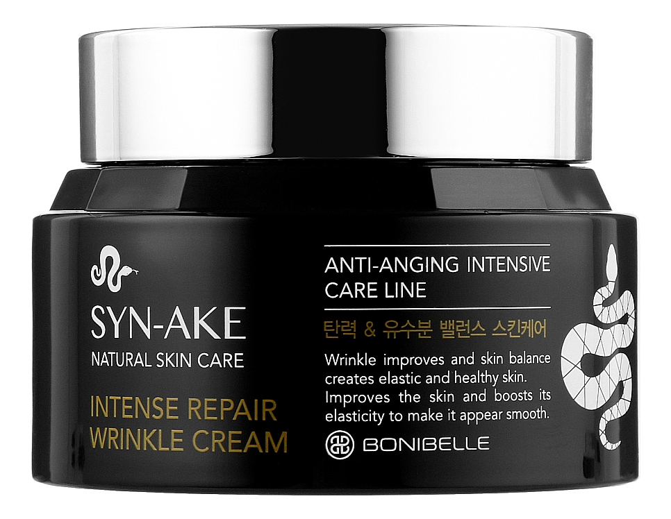 Антивозрастной крем для лица с пептидом змеиного яда Bonibelle Syn-Ake Intense Repair Wrinkle Cream 80мл антивозрастной крем для лица с пептидом змеиного яда bonibelle syn ake intense repair wrinkle cream 80мл