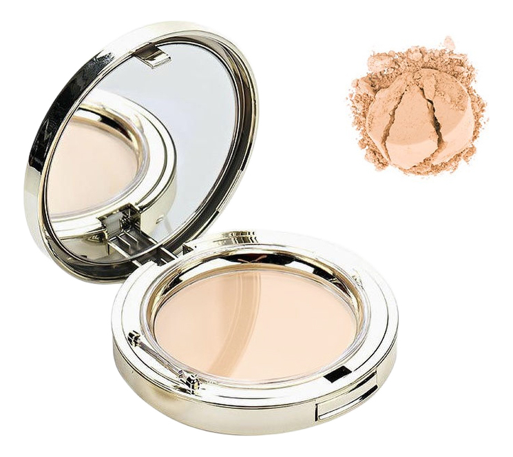 Солнцезащитная пудра для лица со сменным блоком Secret Gold Powdery UV Pact SPF50+ PA+++ 2*12г: No 21 the vein of gold