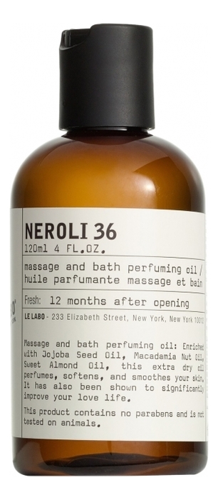 

Neroli 36: масло для массажа и ванны 120мл, Neroli 36