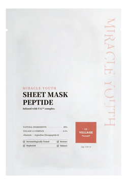 Тканевая маска для лица с пептидами и алантоином Miracle Youth Sheet Mask Peptide 23г