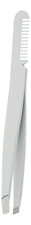 Dewal Косметический пинцет с щеточкой для укладки Beauty TW-262C 10см