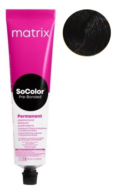 

Перманентная краска для волос SoColor Pre-Bonded Permanent 90мл: 2N, Перманентная краска для волос SoColor Pre-Bonded Permanent 90мл