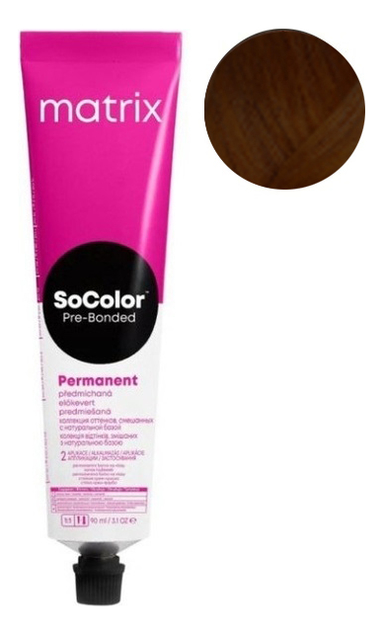 Перманентная краска для волос SoColor Pre-Bonded Permanent 90мл: 5NW