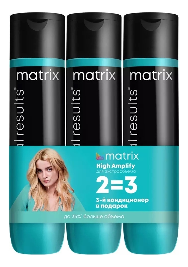 

Кондиционер для волос Total Results High Amplify Protein Conditioner: Кондиционер 3*300мл, Кондиционер для волос Total Results High Amplify Protein Conditioner