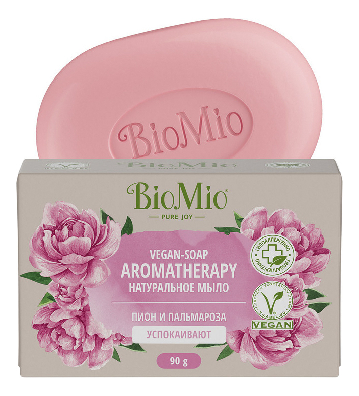 

Натуральное мыло Пион и пальмароза Vegan-Soap Aromatherapy 90г