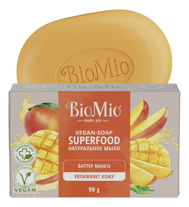 Натуральное мыло Баттер манго Vegan-Soap Superfood 90г