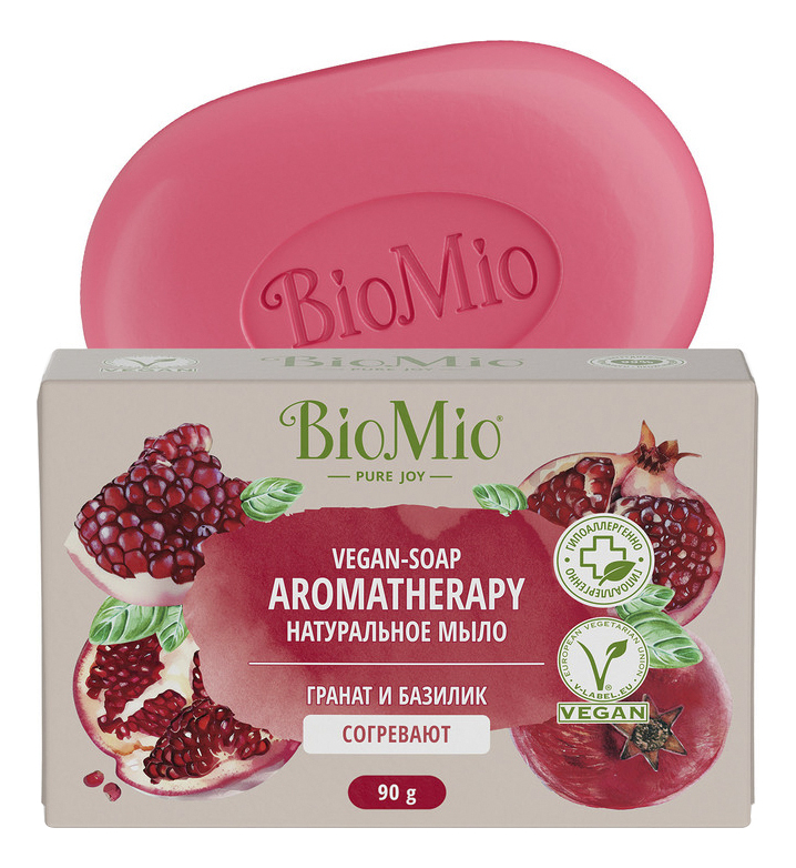 Натуральное мыло Гранат и базилик Vegan-Soap Aromatherapy 90г