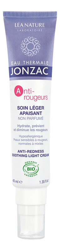 Легкий крем для чувствительной кожи лица Anti-Rougeurs Soin Leger Apaisant 40мл