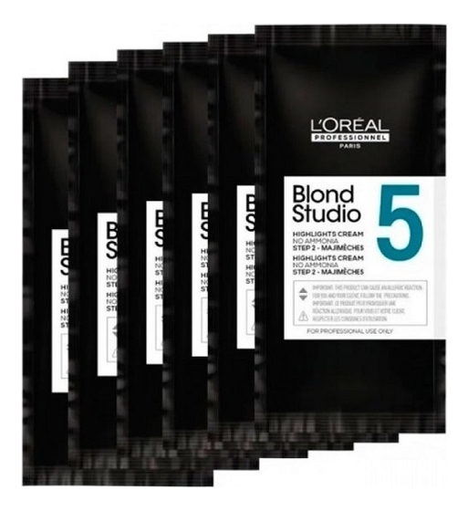 

Осветляющий крем для мелирования и балаяжа Blond Studio Majimeches Step 2 6*25г