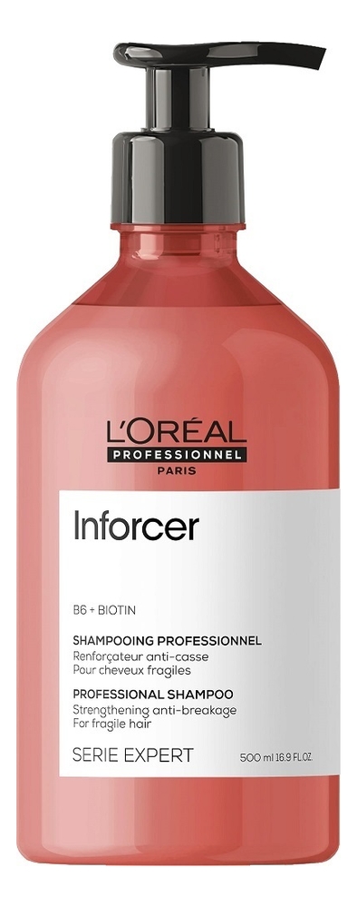 Укрепляющий шампунь против ломкости волос Serie Expert Inforcer B6 + Biotin Shampooing: Шампунь 500мл