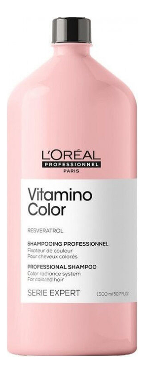 Шампунь для защиты цвета волос с ресвератролом Serie Expert Vitamino Color Resveratrol Shampooing: Шампунь 1500мл шампунь для защиты кератина luxeoil 8537 200 мл