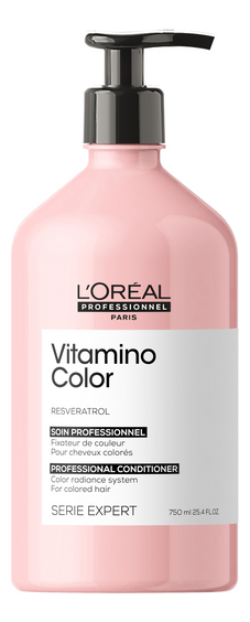 Кондиционер для защиты цвета волос Serie Expert Vitamino Color Resveratrol: Кондиционер 750мл крем краска для волос palette 8 16 пепельно русый стойкая защита от вымывания а 110 мл