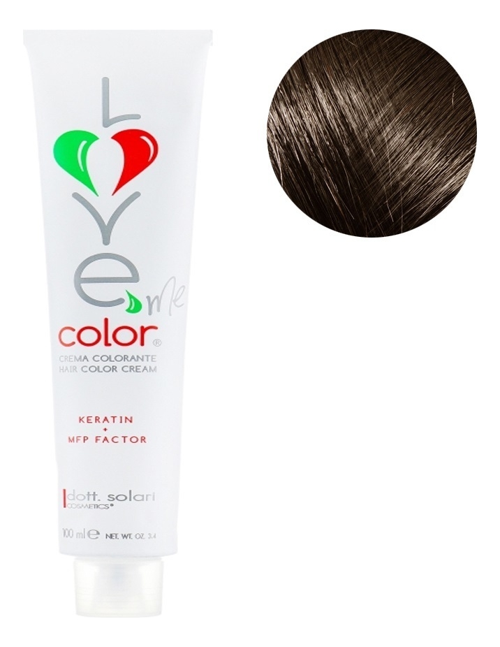 Крем-краска для волос Love Me Color Cream 100мл: 5.0 Светло-каштановый