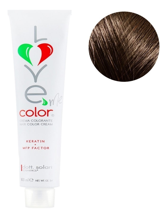 Крем-краска для волос Love Me Color Cream 100мл: 6.00 Интенсивный темно-русый