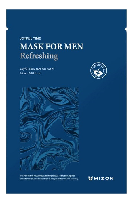 Восстанавливающая тканевая маска для лица Joyful Time Mask For Men Refreshing 24г