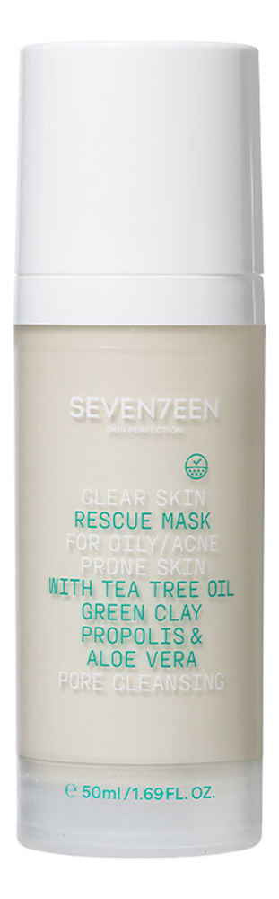 Маска для лица с маслом чайного дерева Clear Skin Tea Tree Oil Rescue Mask 50мл
