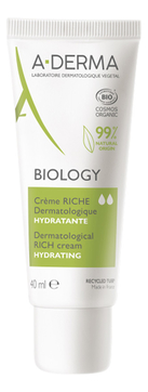 Насыщенный увлажняющий дерматологический крем для сухой кожи лица Biology Hydrating Dermatological Rich Cream 40мл