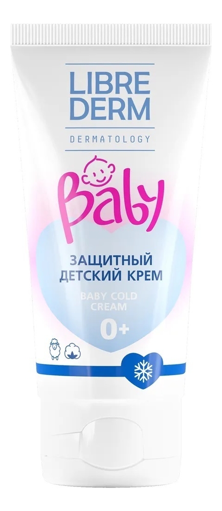 Защитный детский крем с ланолином и экстрактом хлопка Baby Cold Cream 0+ 50мл librederm baby cold cream детский крем защитный с ланолином и экстрактом хлопка 50 мл 50 г