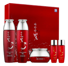 Jigott Набор для лица с экстрактом красного женьшеня Daandan Bit Premium Red Ginseng (тонер 150/30мл + эмульсия 150/30мл + крем 50мл)