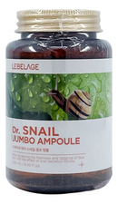Lebelage Ампульная сыворотка для лица с муцином улитки Dr. Snail Jumbo Ampoule 250мл