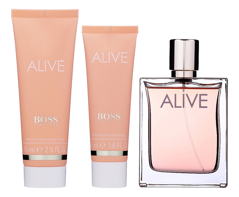 Boss Alive: набор (п/вода 80мл + лосьон д/тела 75мл + гель д/душа 50мл)