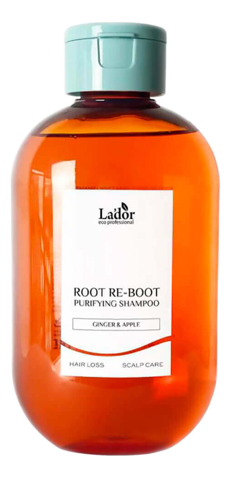 Шампунь для волос с имбирем и яблоком Root Re-Boot Purifying Shampoo 300мл шампунь для волос lador шампунь против выпадения волос с имбирем и яблоком root re boot purifying shampoo