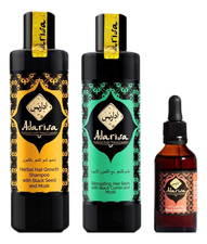 Adarisa Набор для роста волос с маслом черного тмина (шампунь 250мл + бальзам 250мл + масло 50мл)