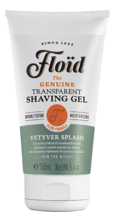 Гель для бритья Vetyver Splash Transparent Shaving Gel 150мл floid гель для бритья vetyver splash 150 мл