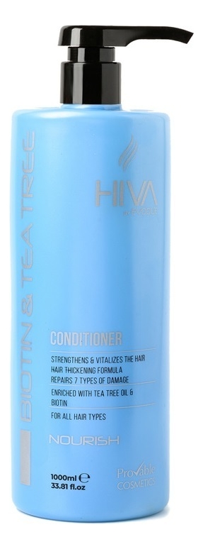 Кондиционер для волос Hiva Biotin Tea Tree Conditioner: Кондиционер 1000мл кондиционер для волос evoque hiva biotin tea tree 100 мл