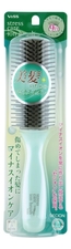 VESS Щетка массажная для поврежденных волос с отрицательно заряженными ионами Stress Care Ion Brush (большая)