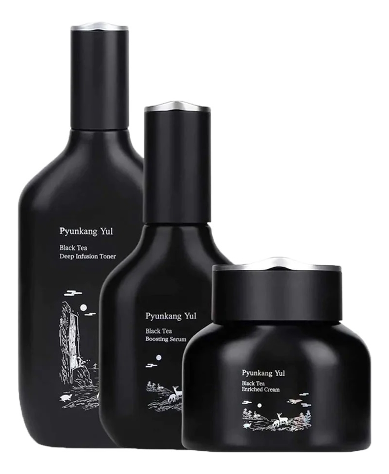 Pyunkang Yul набор для лица black tea line (питательный крем enriched