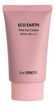 Крем солнцезащитный для лица Eco Earth Pink Sun Cream SPF50+ PA++++ 50г