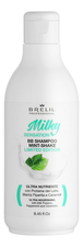 Brelil Professional Питательный шампунь для волос Milky Sensation BB Shampoo Mint-Shake