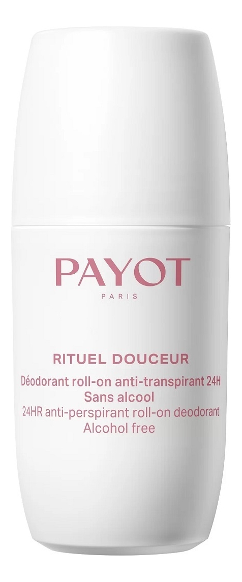 Шариковый дезодорант-антиперспирант Rituel Douceur Deodorant Roll-On Anti-Transpirant 24H Sans Alcool 75мл роликовый дезодорант payot déodorant roll on anti transpirant 24h sans alcool rituel douceur 75 мл