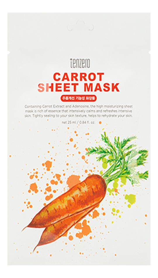Тканевая маска с экстрактом моркови Carrot Sheet Mask 25мл тканевая маска с экстрактом моркови tenzero carrot sheet mask 1 шт