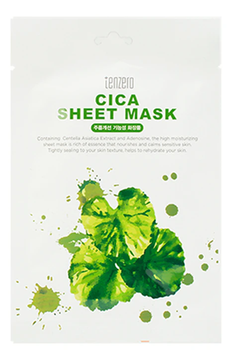Тканевая маска для лица с экстрактом центеллы азиатской MJ Care Cica Essence Mask 23г