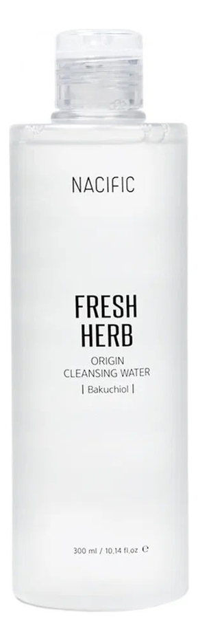 Очищающая вода для лица с экстрактом бакучиоли Fresh Herb Origin Cleansing Water Bakuchiol 300мл