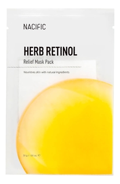 Тканевая маска для лица с ретинолом Herb Retinol Relief Mask Pack 30г