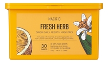 NACIFIC Тканевая маска для лица Fresh Herb Origin Daily Rebirth Mask Pack 30шт